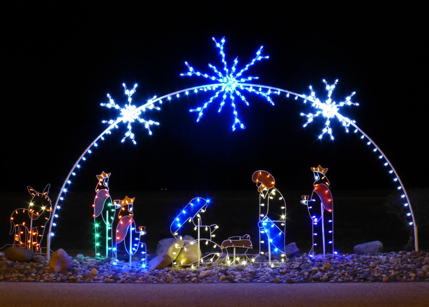 Nativity Christmas lights